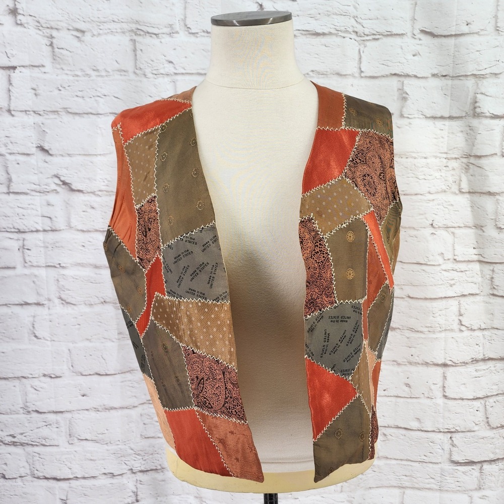 Patchwork Vest In Multicolor By Unknown Brand - image 1